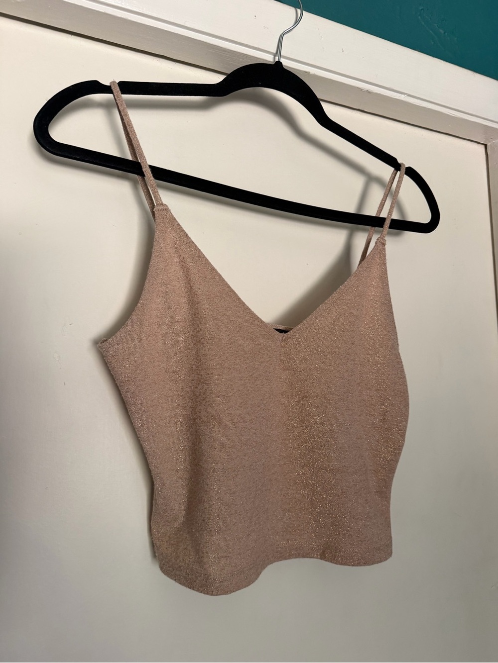 Forever 21 Shimmery Nude Spaghetti Strap Tank